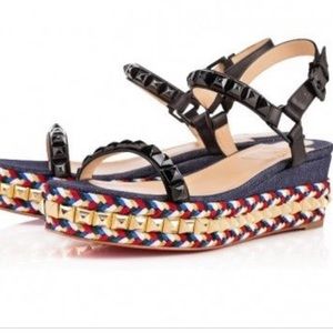 Christian Louboutin Cataclou 60mm denim sandal